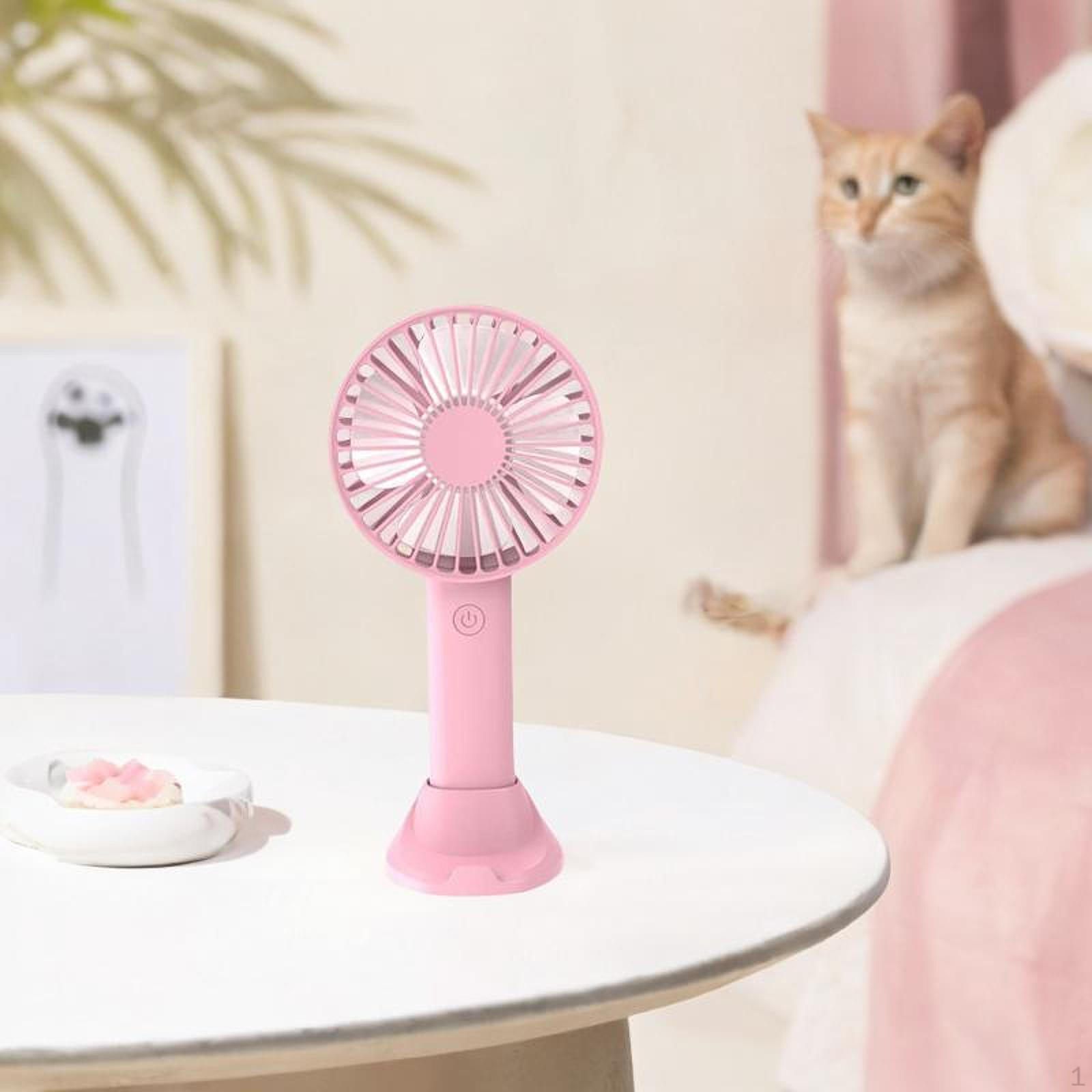 

Compact Handheld Fan with Adjustable Speeds for Home and Travel розовый