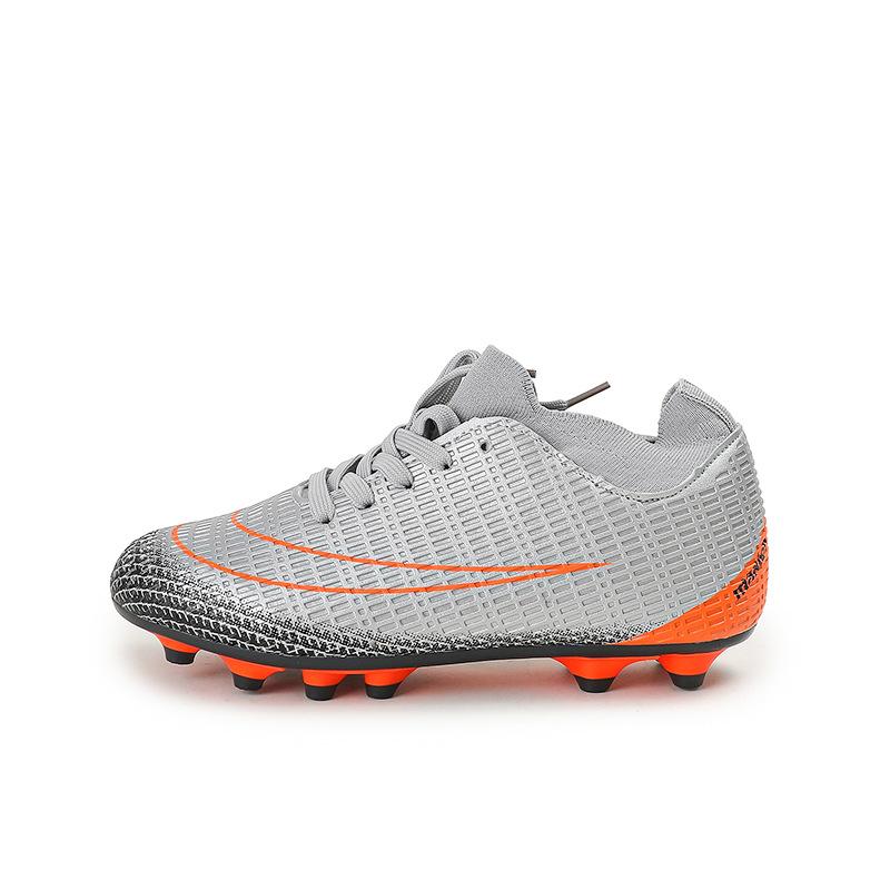 Yuxing Shoes Youth Football Shoes Mesh Upper Rubber Sole Light Weight Strong Grip for Grass Training