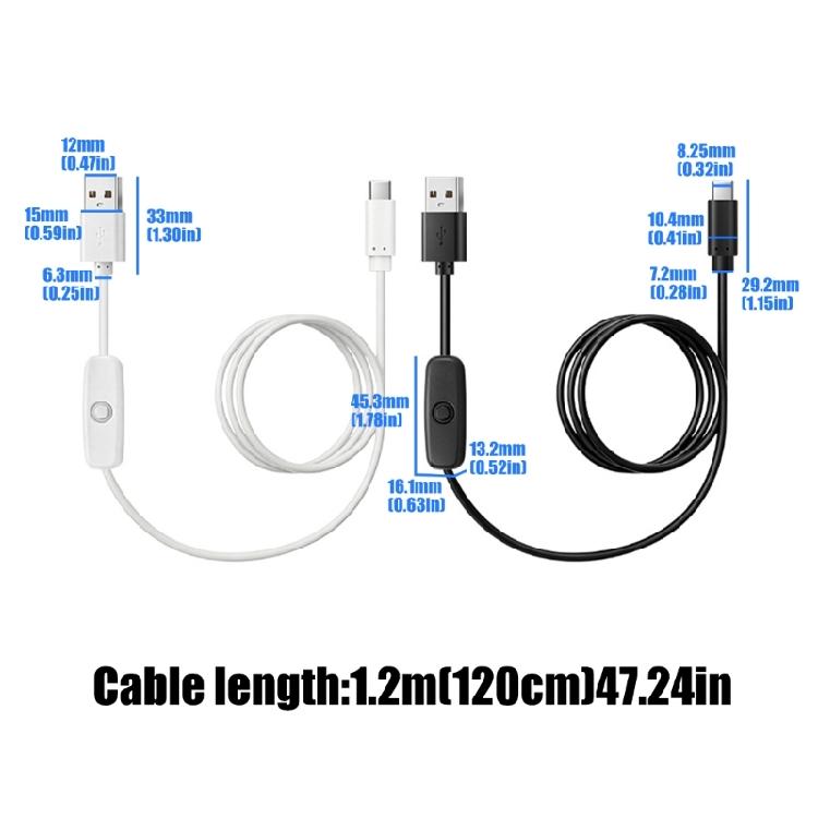 Quality PVC USB C Charging Cable USB To Type C Power Cable With Manual Switching Suitable For DIY Projects And Home Use