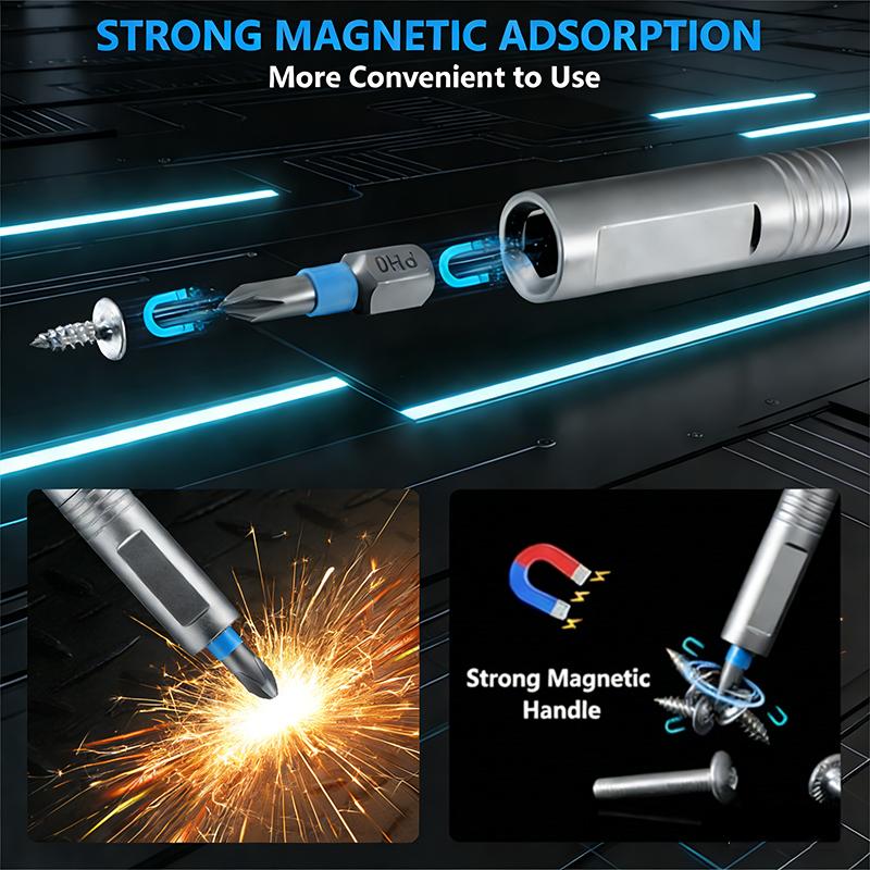 24 In 1 Magnetic Screwdriver Set Magnetic Compact and Portable Ratchet Screwdriver with Reversible High Torque Drive Handle