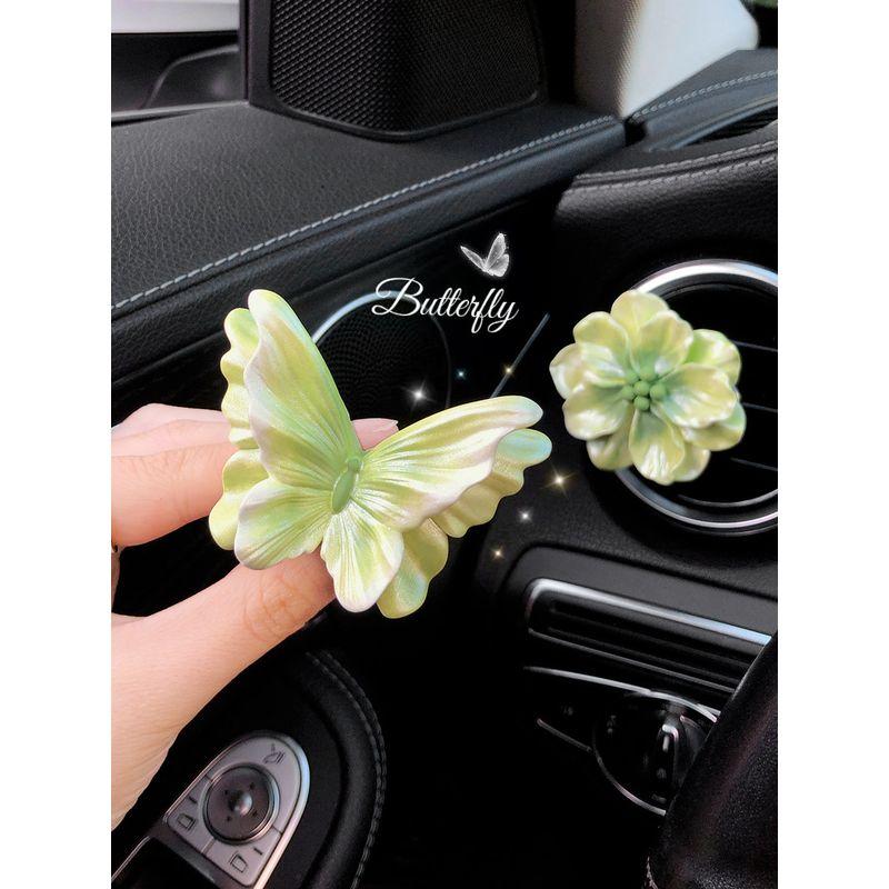 2026 New Butterfly Car Air Freshener Perfume Car Vent Decoration for Girls Flower Car Interior Accessories Diffuser Stone