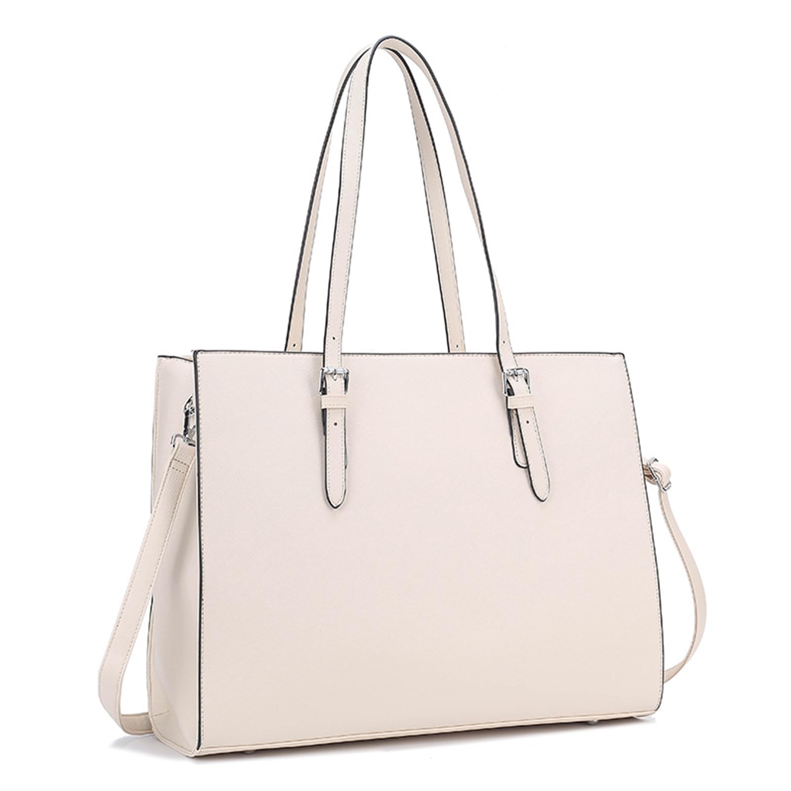

Business Tote Shoulder Tote PC Synthetic Large Compatible with Zipper Job Business Shoulder TTB227 [maytopia] Bag, Bag, Bag, Bag, Handbag, 15.6 Inch, білий