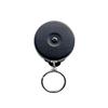 Daiken Schlüsselanhänger mit schwarzer Edelstahl- und drehbarer Gürtelclip-Abdeckung, 0,6 m Kette, (KB-4B)