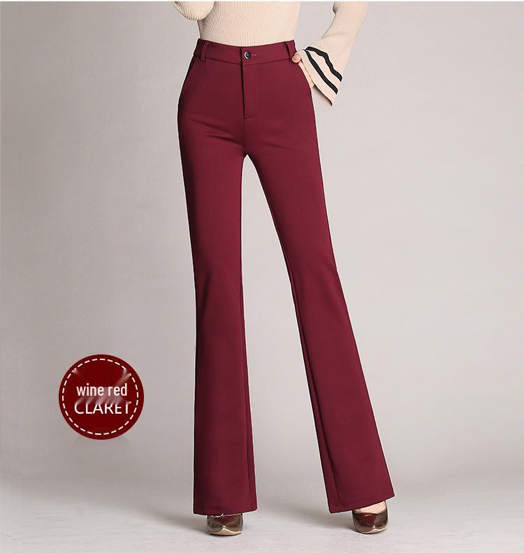 Women's Plus Size High Waist Micro-Flared Work Pants