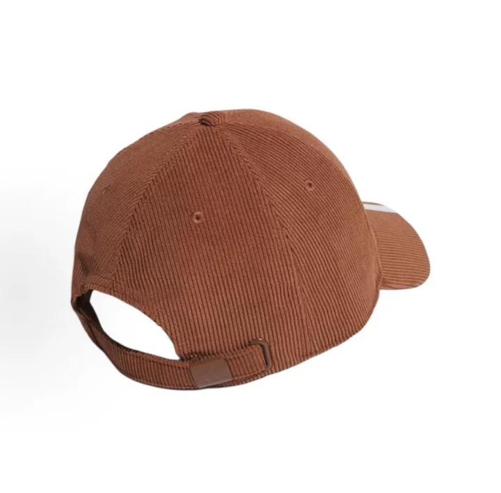 Adidas Unisex Corduroy Unstructured Baseball Cap, Tonal Trefoil Embroidered Curved Brim Vintage Warm Dad Hat
