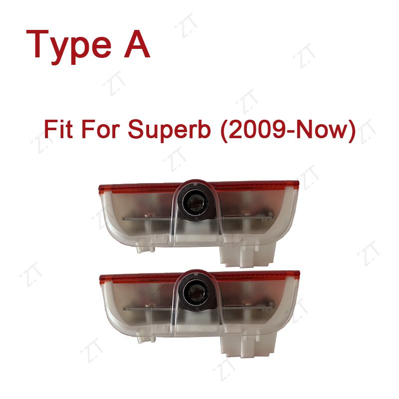 

For Skoda Superb Octavia Kodiaq Fabia Karoq HD Glass Lens Car Door Light Laser Decor Projection Lamp Never Fade Car Accessories Projection 1&2pcs
