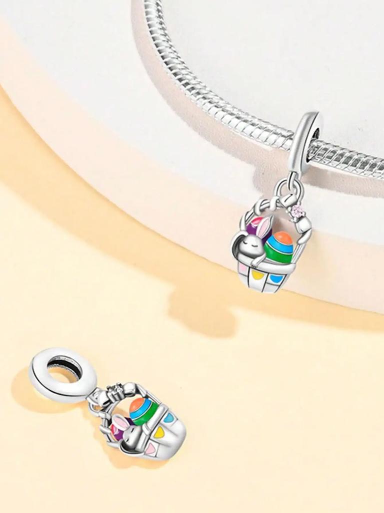 Copper Colors Rainbow Balloon Cat After The Rainbeads Charm Pendant For Original Bracelet For Women Diy Jewelry Love Gift