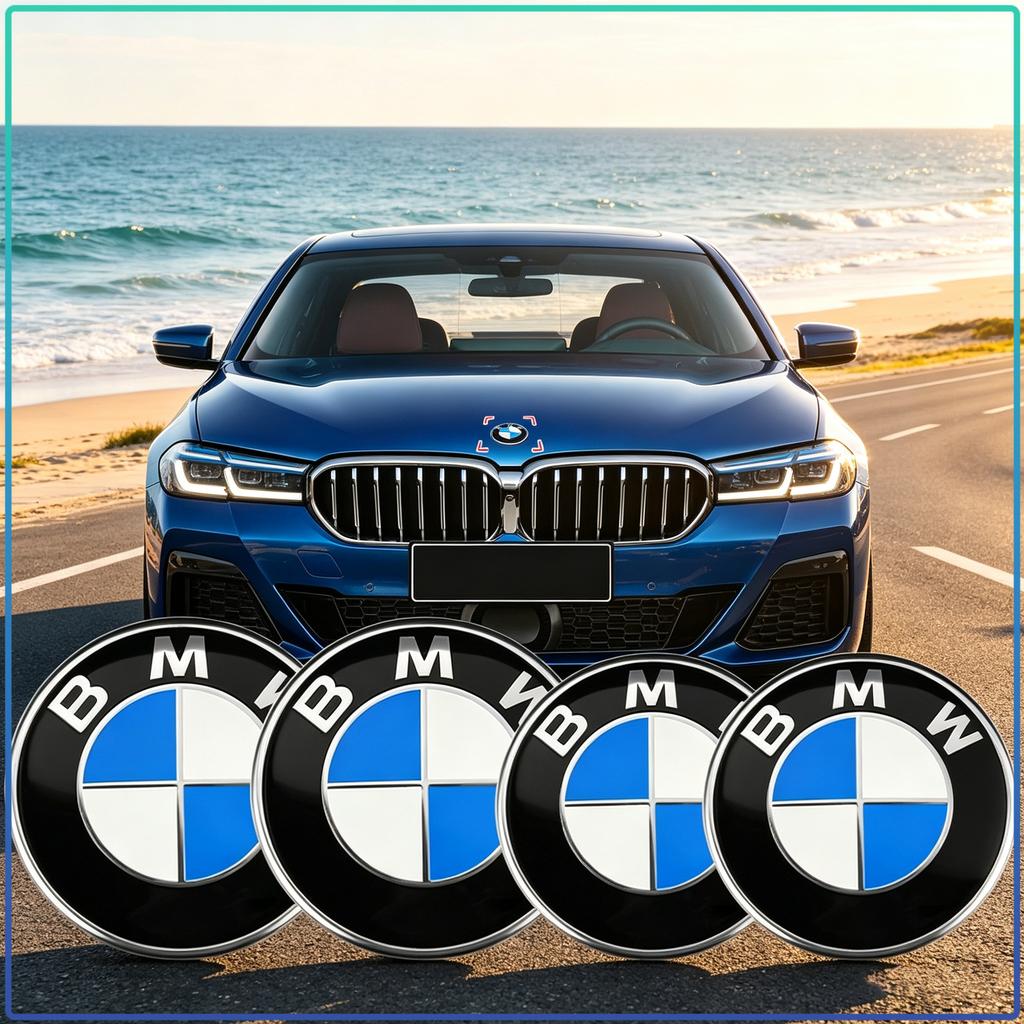 1Pcs Car Emblem Badge Front Rear Trunk Logo Steering Wheel Wheel Hub Cap Sticker For BMW X1 X2 X3 X4 X5 1 2 3 4 5 6 Series F10 F30
