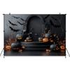 Mocsicka Halloween Backdrop For Photography Bat Black Wall Pumpkin Baby Shower Shooting Props Background Decoration Photo Studio