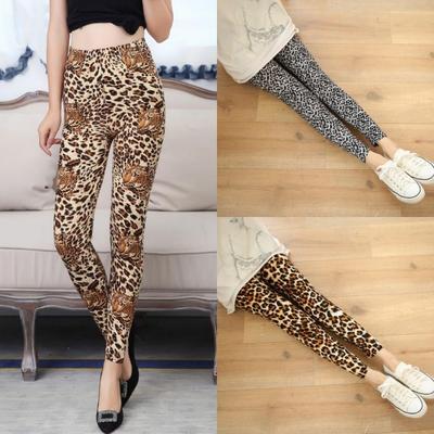 Stylish Comfortable High Waist Leopard Print Skinny Leggings Hot Sale Women Stretch