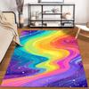 Rainbow Swirl Pattern Carpet for Living Room with Colorful Design Suitable for Use As an Anti-slip for Living Room Bedroom Sofas