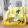 1Pc Simpson Family Portrait Blanket Soft And Comfortable Casual Warm Camping Travel Christmas Halloween Gift M921865