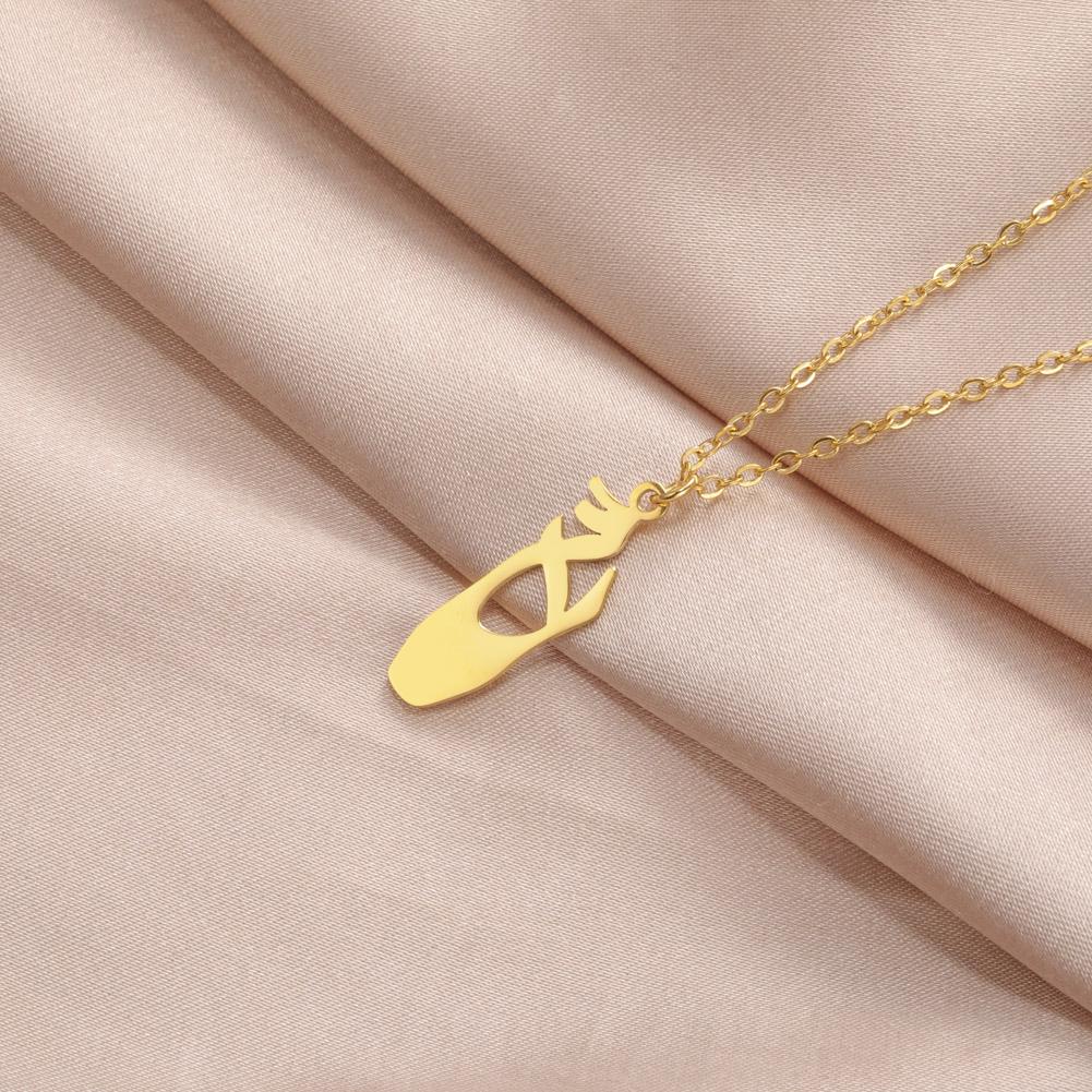 Ballet Shoe Pendant Stainless Steel Necklace For Men And Women fashionable Ballet Enthusiast Gift Jewelry Gift New Style
