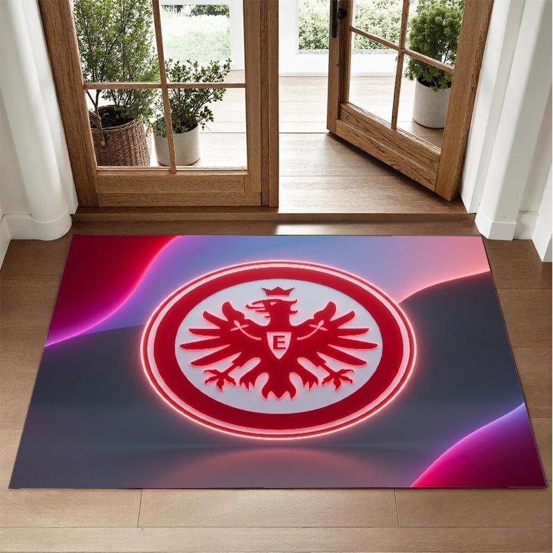 Eintracht Frankfurt Football Design Crystal Velvet Rug Soft Decorative Mat for Bedroom Entrance