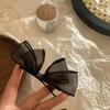 2PCS Three Dimensional Mesh Bow Hairpin, Sweet Super Fairy Black Side Clip Headdress Duck Beak Clip