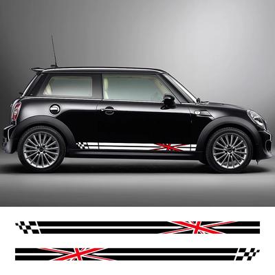 2PCS Car Door Side Stickers Union Jack Styling Decoration Decal For Mini Cooper S JCW R55 R56 R60 R61 F54 F55 F56 F60 Countryman