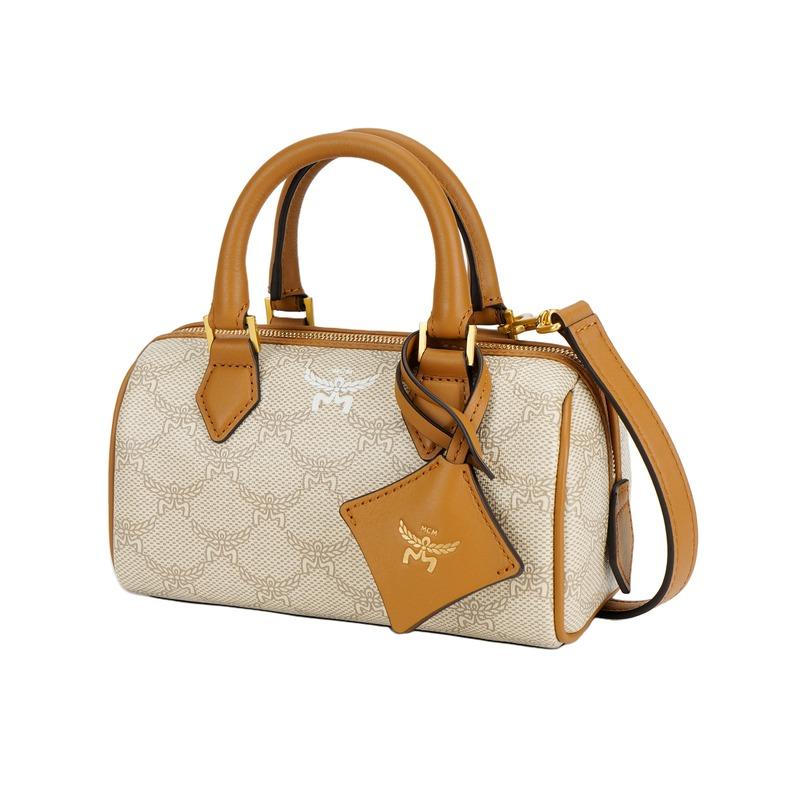 MCM Lauretos Pattern Letter Print Canvas Handbag Tote MWBESEA09I9001