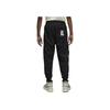 Jordan Alphabet Logo Print Drawstring Mid-Waist Knit Joggers Men Bottoms Black FB7028-010