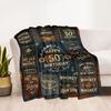 Happy 50th Birthday Celebration Blanket Warmthful Decor Suitable for Bedding Livingroom Seaside Four Seasons Multipurpose Modern