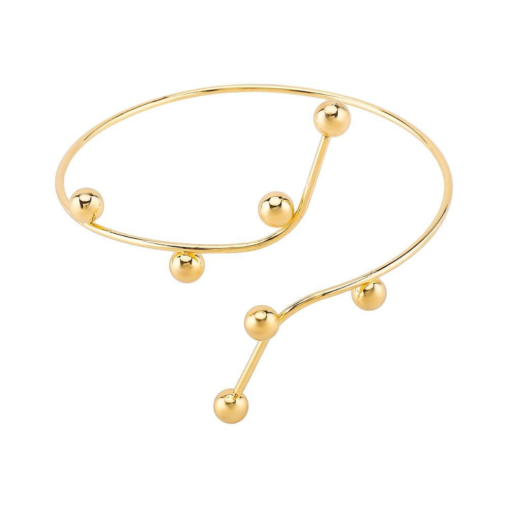 Zinc Zinc Alloy Opening Cuff Bracelets Hollow Flower Circle Upper Arm Bracelet  Arm Accessories
