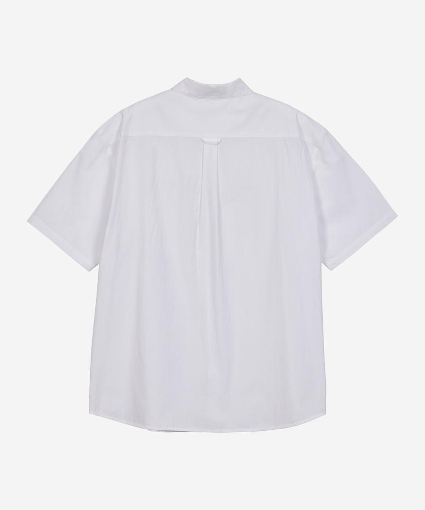 Pildeoseu Basic Standard Fit Pocket Short-Sleeved Shirt White