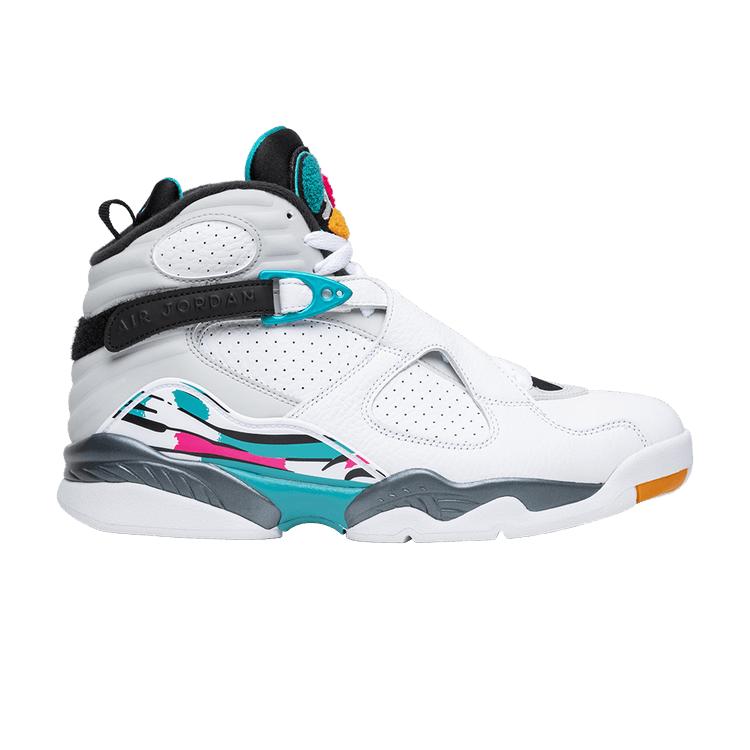 Men's Sneakers Jordan 8 Retro South Beach White/White-Turbo Green-Neutral Grey