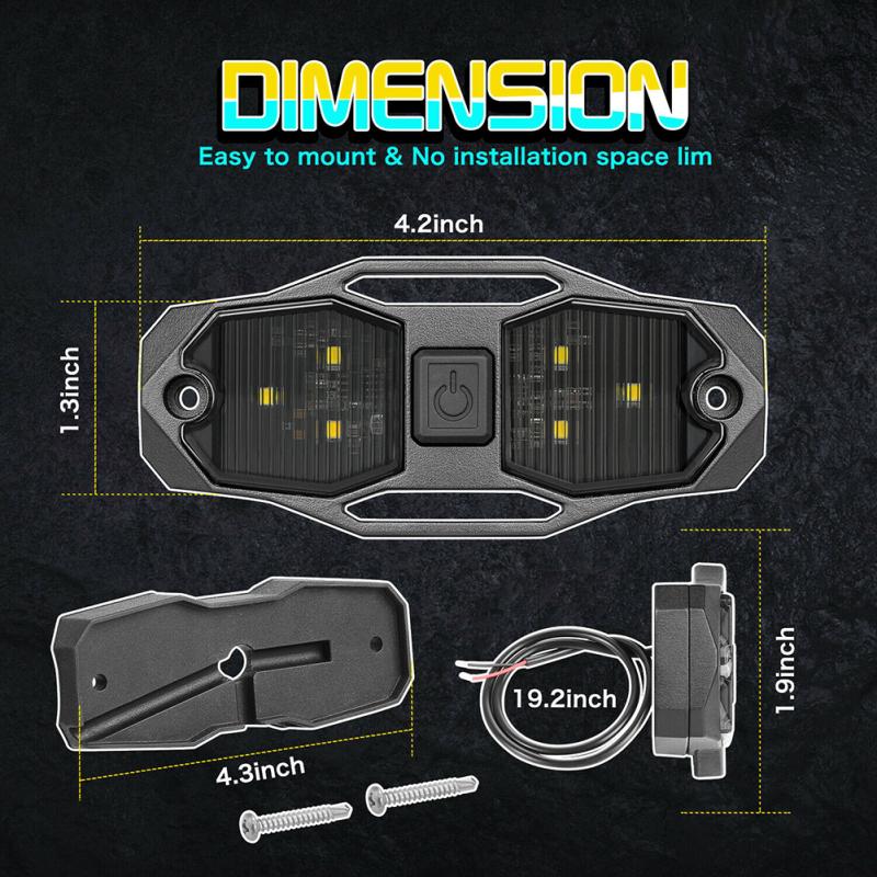 12v Led Car Dome Light With Switch Guard Bar Lamp Modified Accessories Compatible For Utv Atv