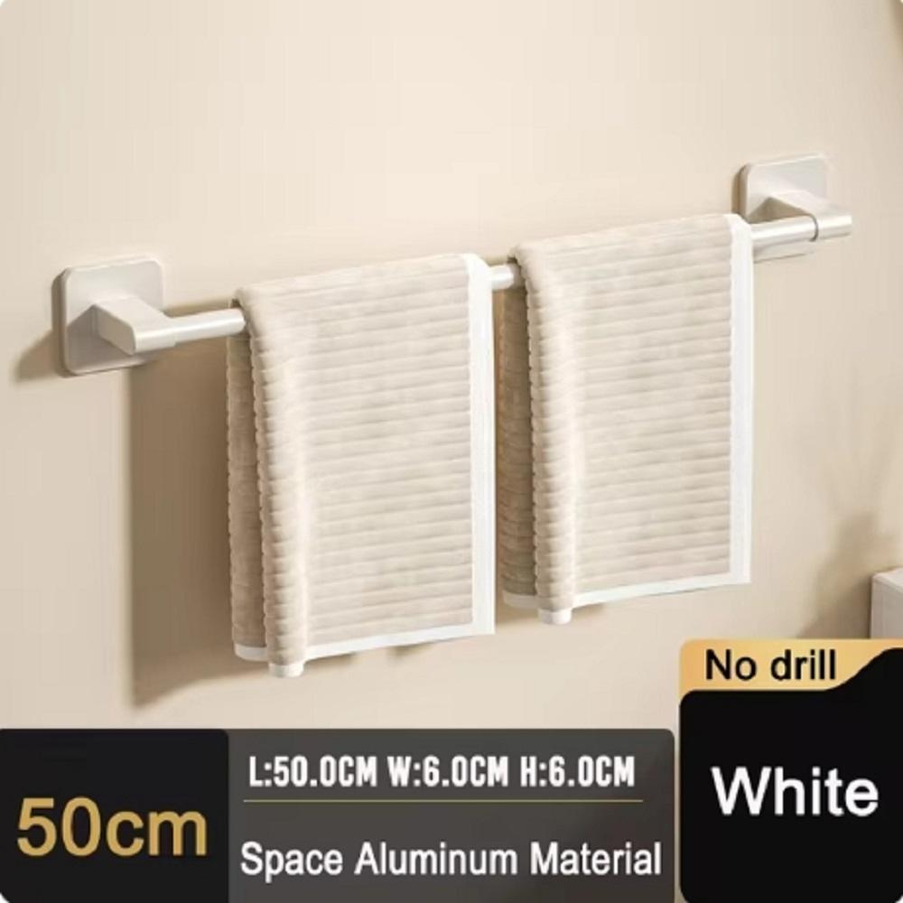 1PC Towel Rack, Bathroom Perforated Suction Cup, Wall Mounted Storage Rack, Toilet Storage, Bathroom Towel Rod