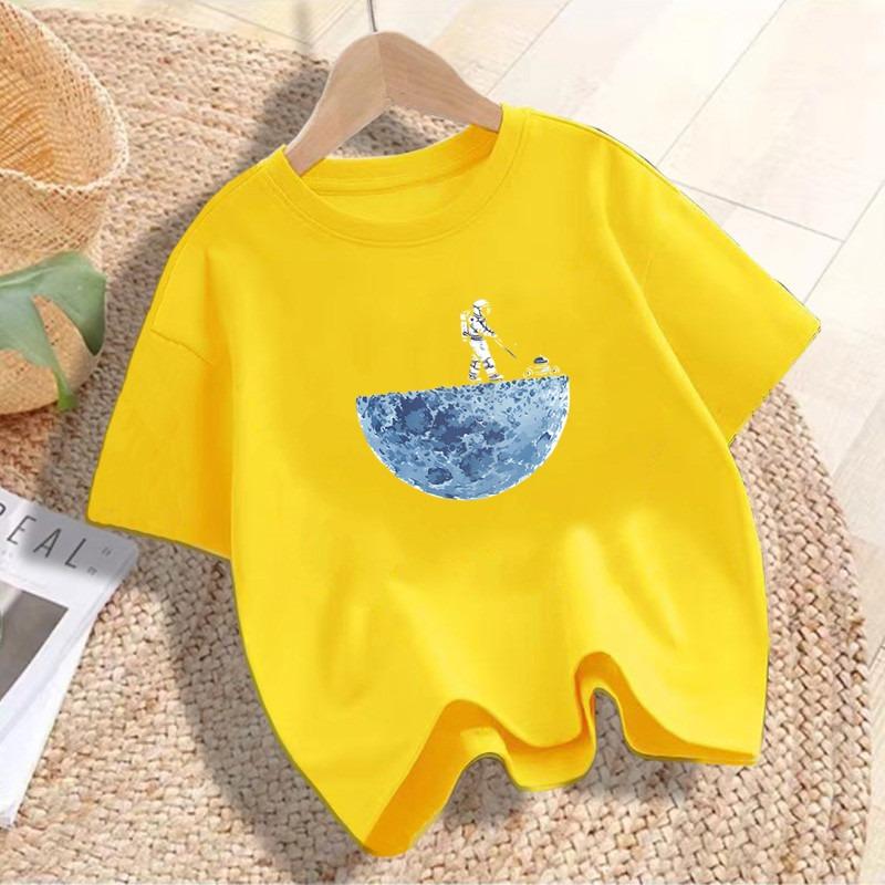 Funny Rainbow Cartoon Print Stylish Design T Shirts Kids Children's T-shirt Boys Girls Summer Spring Casual Top Tee