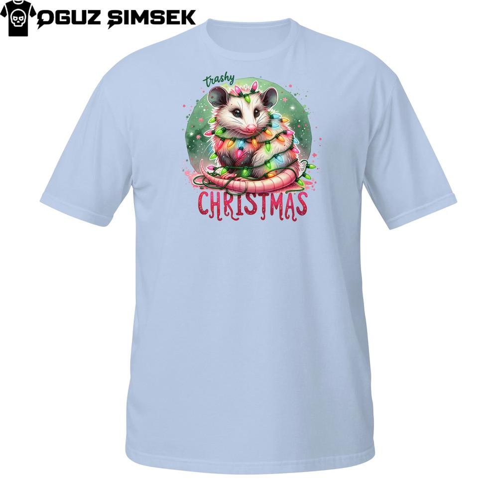 

Кричащая рождественская футболка с опоссумом | Смешная праздничная футболка с животным, идея для подарка 4XL