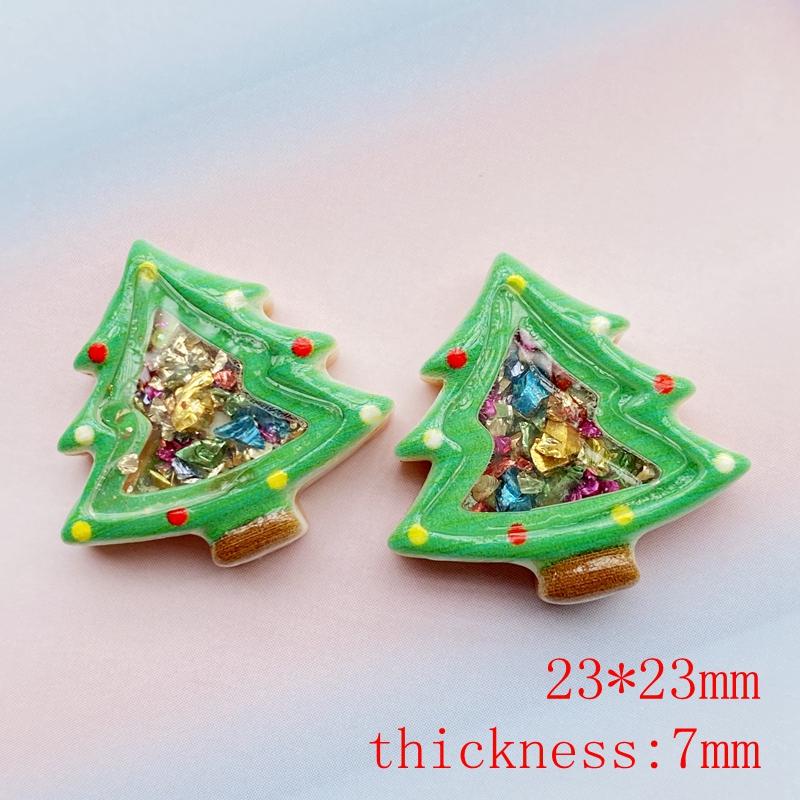 10Pcs Cute Mini Shining Christmas Series Flat Back Resin Cabochons Scrapbooking DIY Jewelry Craft Decoration Accessorie F68