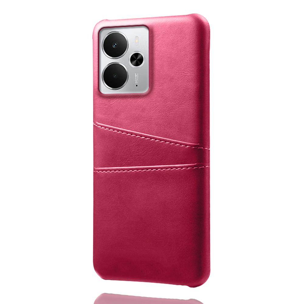 

For Realme 14 5G Case Dual Card Slots PU Leather+Hard PC Phone Cover Green