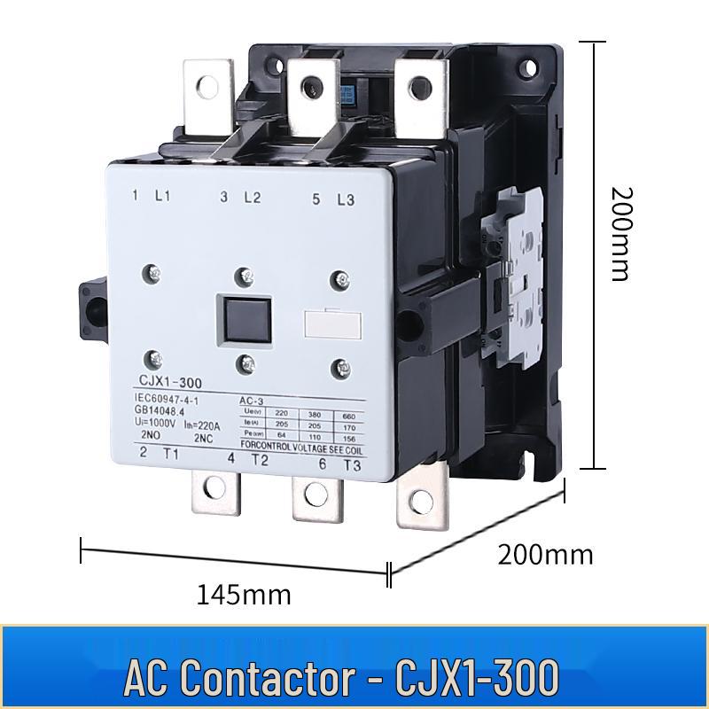 Silver Contacts AC Contactor CJX1-63: 75-400A, 380V