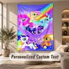 My Little Pony Tapestry, Personalized Custom Text, Wall Hanging Tapestry For Living Room Home Wall Decor