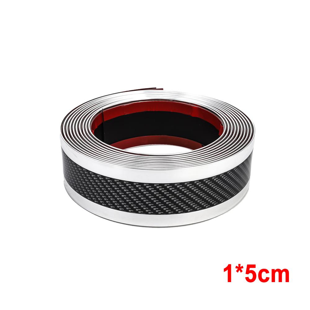 Placă de ușurare a pragului ușii mașinii Benzi de protecție pentru pedale din fibră de carbon argintie Accesorii Tuning automat Banda universală anti-coliziune