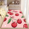 Pink Cherry Pattern Carpet suitable as a non-slip mat for the living room or bedroom sofa