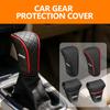 Leather Shifts Protector Car Logo Gear Shifter Sleeve Decoration Accessories For Compass Renegade Cherokee Wrangler JK