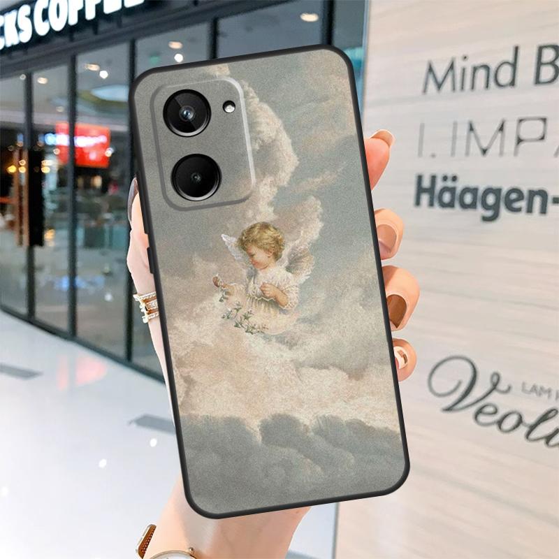 Renaissance Angel Aesthetic Case For Realme 15 14 13 12 11 Pro Plus GT6 GT7 Pro C55 C51 C35 C53 C61 C65 C67 C63 C71 C75