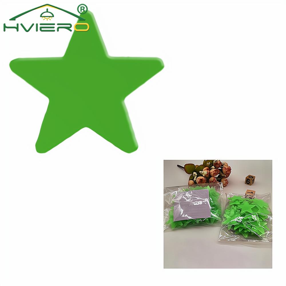 50/100X 3cm Star Glow In Dark Luminous Fluorescent Wall Sticker For Kids Baby Room Bedroom Ceiling Home Holiday Party Decoration