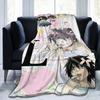 L Lawliet Knitted Blanket Deathnotes Anime Fuzzy Throw Blanket Bedroom Sofa Decoration Ultra-Soft Warm Bedspreads