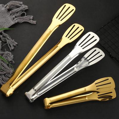 Pinze per alimenti in acciaio inossidabile Pinze per barbecue Pinze per insalata di carne Bistecca Clip per servire cibo Pinzette Pinze lunghe per cucinare barbecue Utensili da cucina