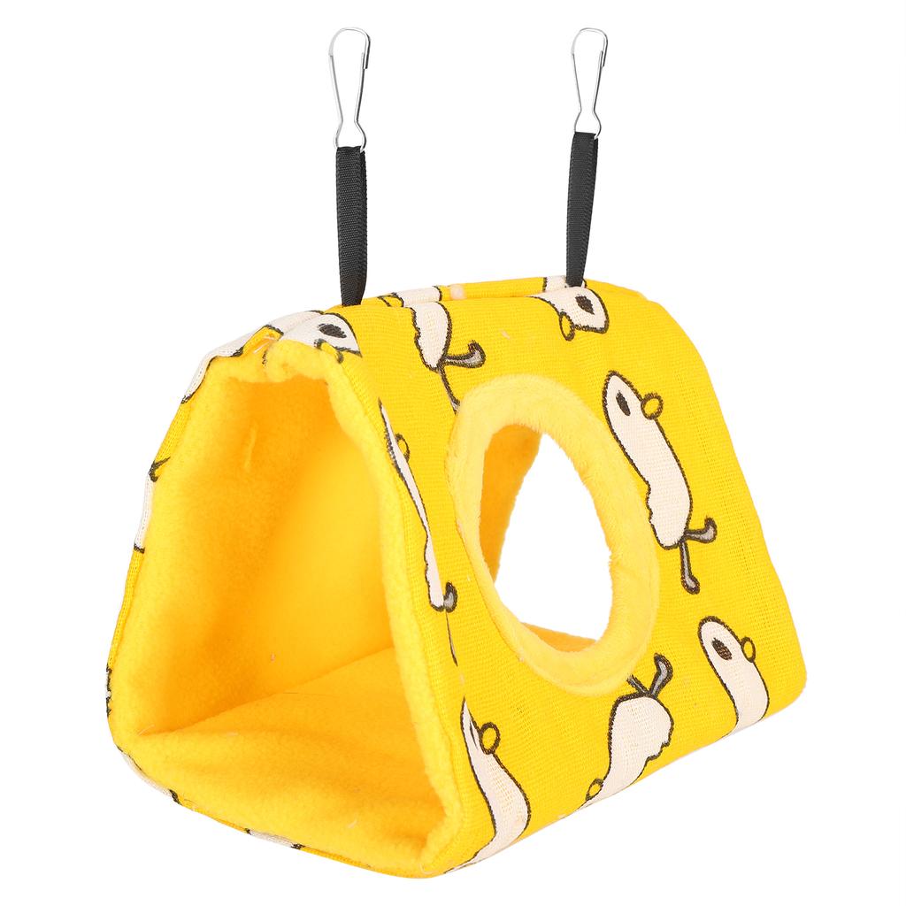 Papageien Hängematte Haustier Vogel Hängendes Schlafbett Warmer Flanell Spielhöhle Haus mit Loch(L Ente
