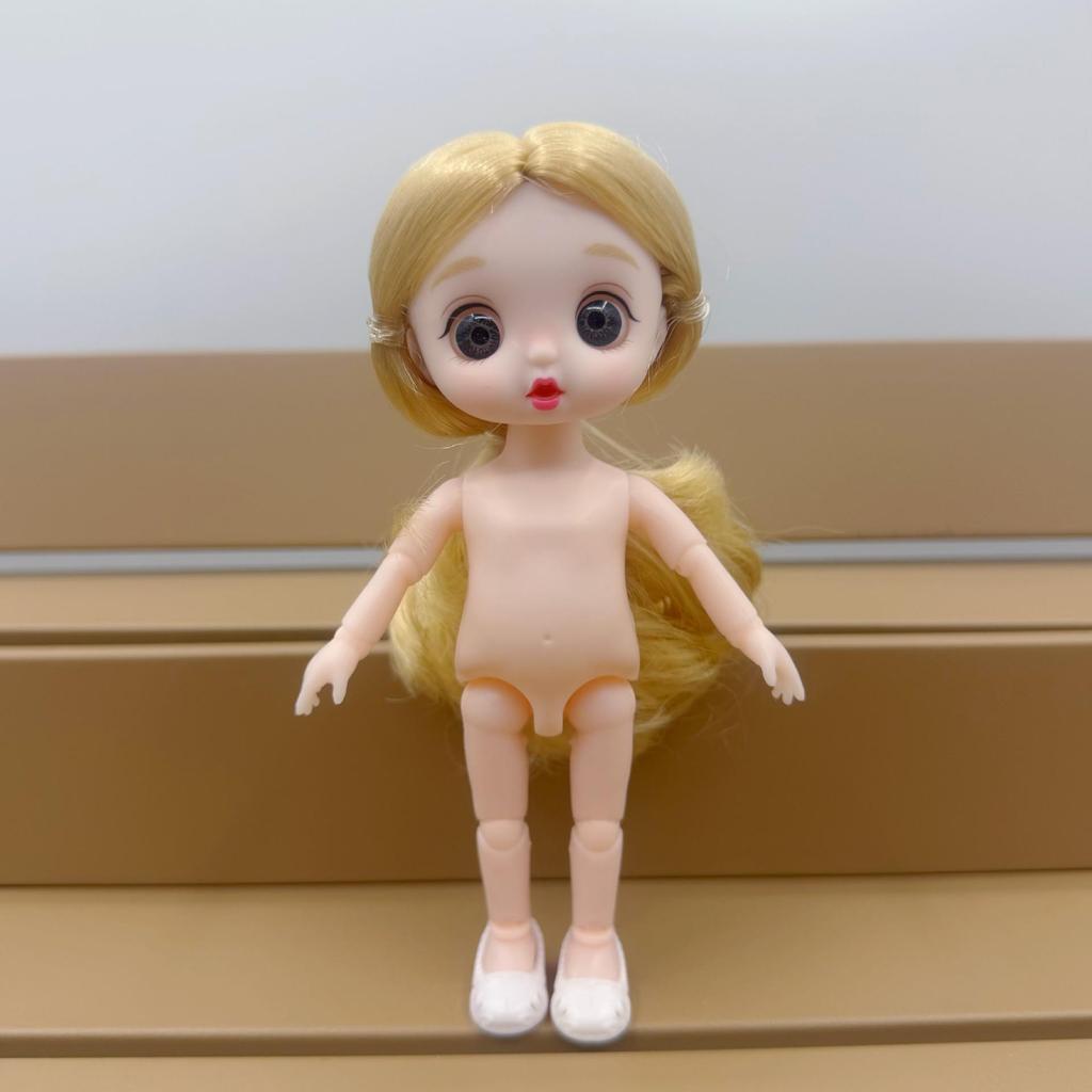 17 cm Mini BJD Puppenkörper - 6 Zoll Prinzessin Mädchen, 16 cm Kleine Nacktpuppe