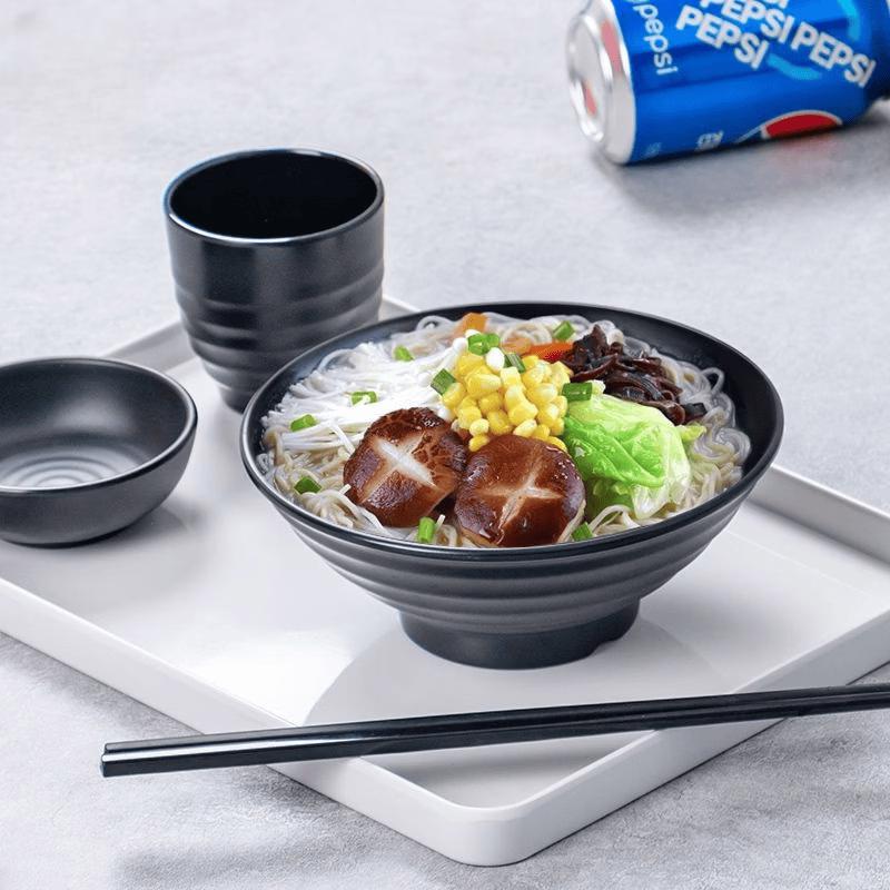 ZISIZ Japanese Melamine Threaded Noodle Bowl