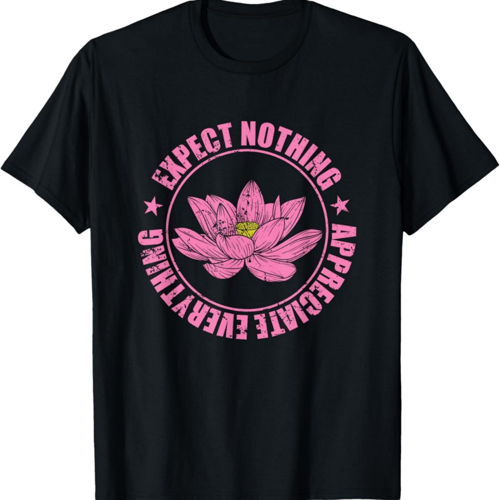 Футболка «Цветок лотоса Ничего не ожидай Цени всё» XXXXXL разноцветный
