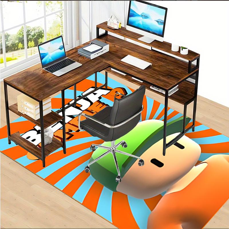 stumble guys Polyester Carpet, Soft Indoor Mat for Office Chair, Living Room, Computer Desk - Decorative Home Office Rug Design