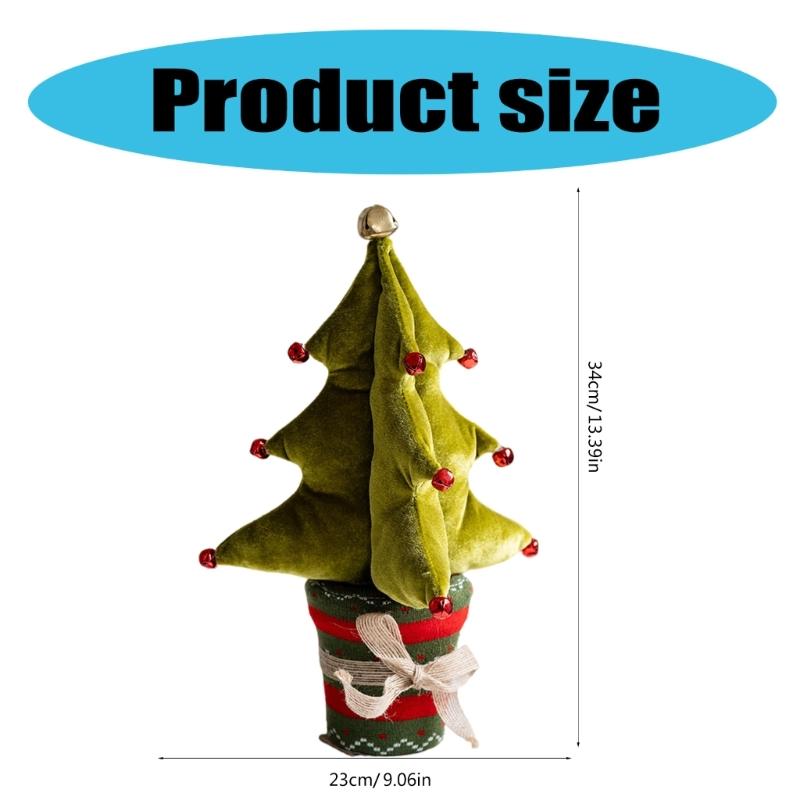 Miniature Artificial Christmas Tree Portable Christmas Tree with Festival Ornament for Intimate Holiday Setting