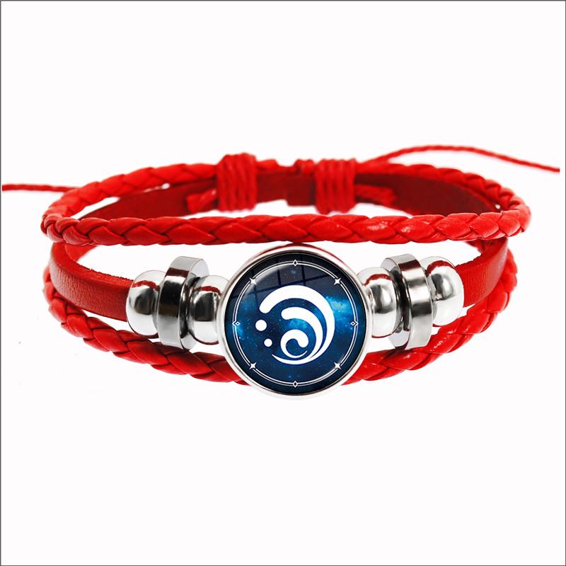 Genshin Impact Spiel Cosplay Requisite Auge Gottes Wasser Wind Donner Feuer Gestein Eis Element Lila Armband Schmuck Fans Geschenk