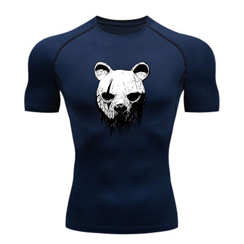 Men's Compression Athletic T-Shirt, Cool Graphic Panda Print