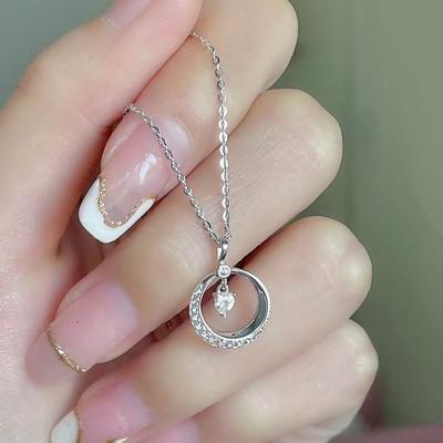 Mobius Ring Necklace Women's Light Luxury Fashion Niche Design High Sense Ring Love Pendant Jewelry Collarbone Chain
